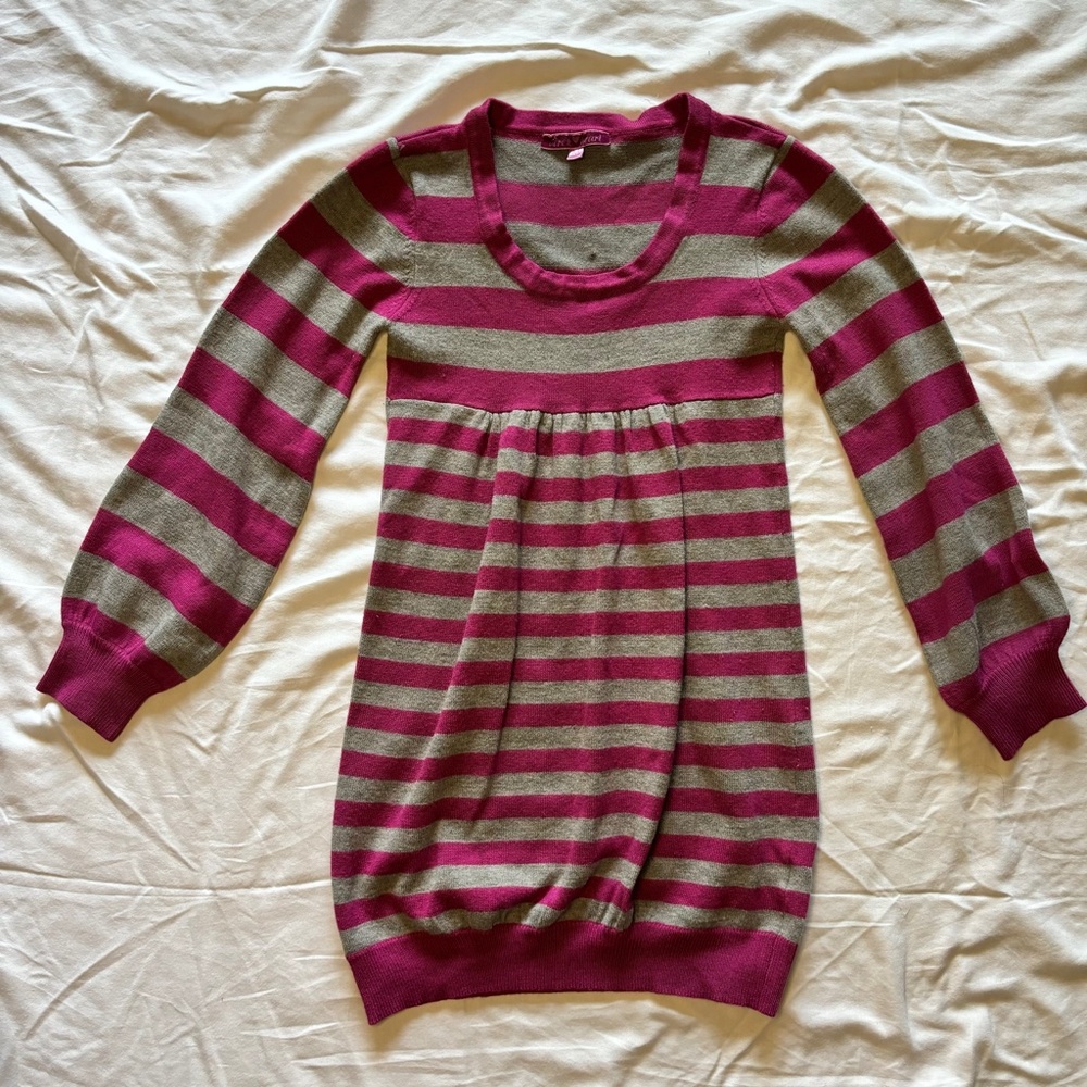 Y2K Striped Sweater Dress